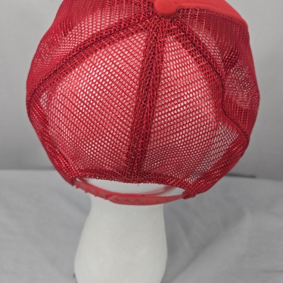 Vintage ASF Construction Supply Trucker  Snap Back Mesh Hat Cap Red Mens Foam - Picture 3 of 5
